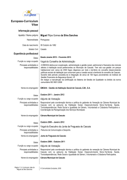 Europass-Curriculum Vitae - Câmara Municipal de Cascais