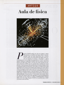 Aula de física - Revista Pesquisa FAPESP