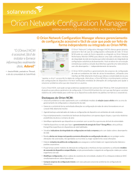 Orion Network Configuration Manager