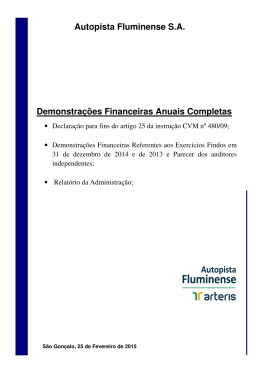 Relatório da Administração-2014-Autopista Fluminense