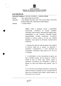 ACÓRDÃO - Tribunal de Justiça da Paraíba