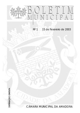 15 de Fevereiro de 2003 - Câmara Municipal da Amadora