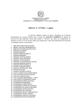 Edital 277/11 - Tribunal de Justiça de Santa Catarina