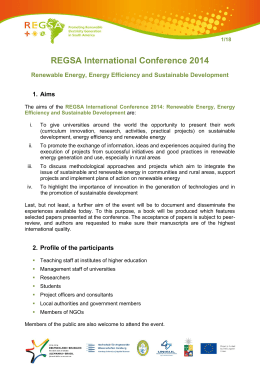 REGSA International Conference 2014