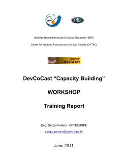 DevCoCast “Capacity Building” WORKSHOP Training Report