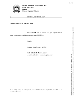 Estado de Mato Grosso do Sul Poder Judiciário