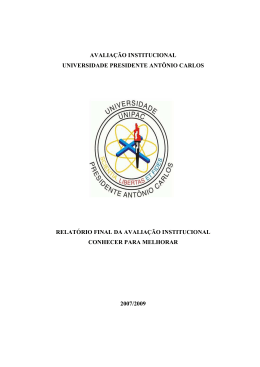 Relatório Final de Avaliação Institucional 2007/2009