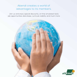 Abendi creates a world of advantages to its members.