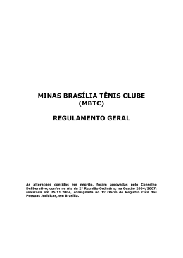 Regulamento - Minas Brasília Tênis Clube
