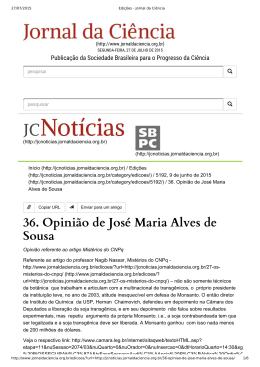 36. Opinião de José Maria Alves de Sousa