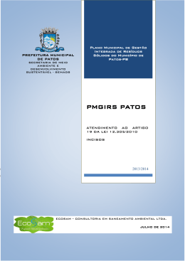 PMGIRS PATOS - Prefeitura Municipal de Patos