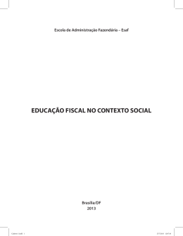 Caderno 1 – Educação Fiscal no Contexto Social