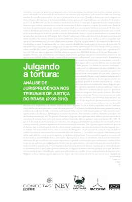 Julgando a Tortura: Análise de jurisprudência nos