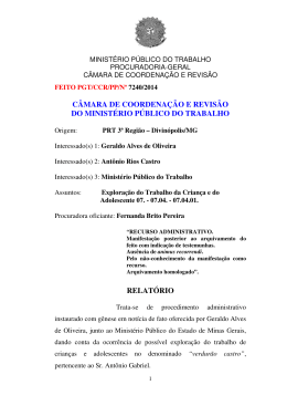Processo PGT/CCR/nº 7240/2014 - Ministério Público do Trabalho