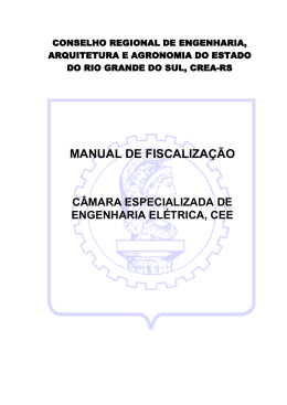 MANUAL DE FISCALIZAÇÃO CEE - CREA-RS