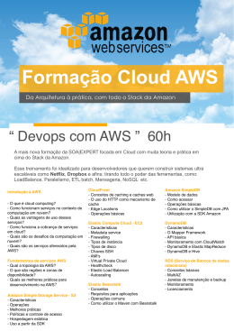 Formação Cloud AWS - Amazon Web Services