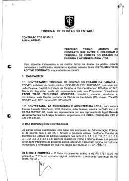 Terceiro termo aditivo - Tribunal de Contas do Estado da Paraíba