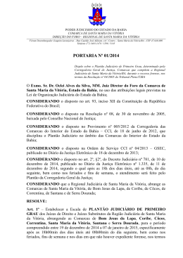PORTARIA Nº 01/2014 - Tribunal de Justiça do Estado da Bahia