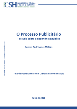 Capa_Tese O Processo Publicitário