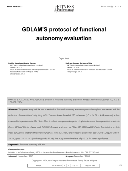 GDLAM`S protocol of functional autonomy evaluation