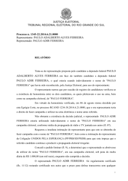 Processo n. 1345-22.2014.6.21.0000 Representante: PAULO