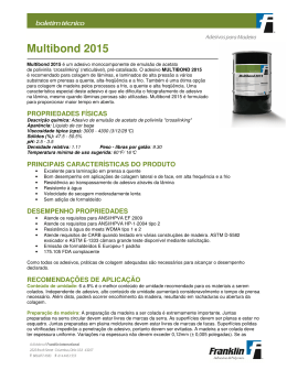 Multibond 2015 - Franklin Adhesives and Polymers