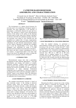 CATHETER BASED BIOSENSOR: ASSEMBLING AND CHARACTERIZATION