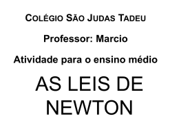 segunda lei de newton - Faculdade São Judas Tadeu
