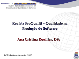 Ana Cristina Rouiller, DSc Revista ProQualiti – Qualidade na