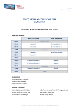 Final Programme_PVC 2014 - Porto Vascular Conference 2014