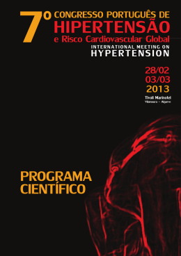 programa científico - Sociedade Portuguesa de Hipertensão