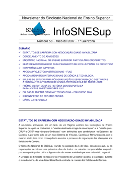 InfoSNESup - Sindicato Nacional do Ensino Superior