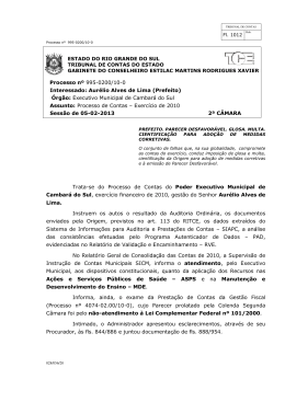 Processo nº 995-0200/10-0 Interessado: Aurélio Alves de Lima