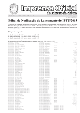 Edital de Notificação de Lançamento do IPTU/2015