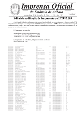 Edital de notificação de lançamento do IPTU/2.005