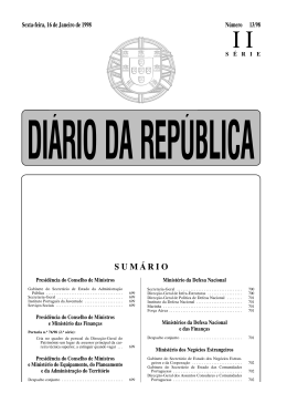 SUMÁRIO - Governo dos Açores