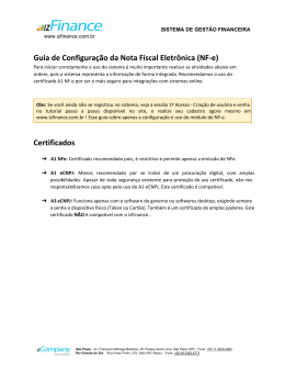 Guia de Configuração da Nota Fiscal Eletrônica (NF-e