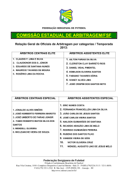 COMISSÃO ESTADUAL DE ARBITRAGEM/FSF