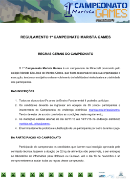 REGULAMENTO 1º CAMPEONATO MARISTA GAMES