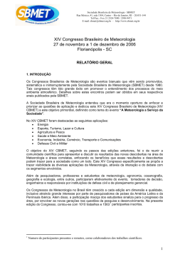 relatório geral - cbmet.com - congressos brasileiros de meteorologia