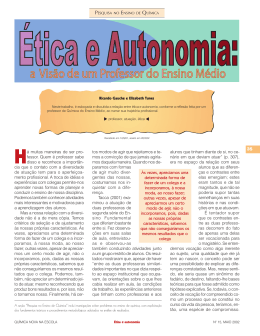 Etica e autonomia - Química Nova na Escola