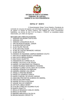 Edital 030/2013 - Tribunal de Justiça de Santa Catarina