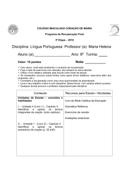 Língua Portuguesa (Prof. Maria Helena)