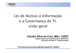 Lei de Acesso à Informação e a Governança de TI: visão geral
