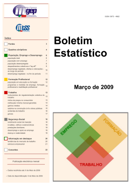 Março de 2009 - Gabinete de Estratégia e Planeamento