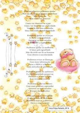 Poema "Por um objetivo" - por Ana Filipa Rebelo, 8ºA