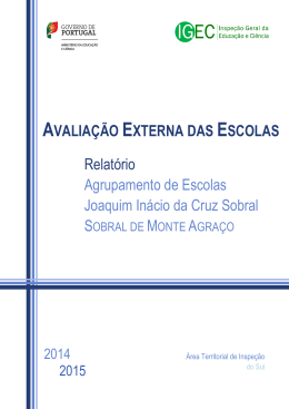 Relatório Agrupamento de Escolas Joaquim Inácio da Cruz Sobral