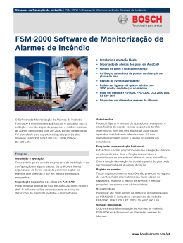 FSM-2000 Software de Monitorização de Alarmes de Incêndio