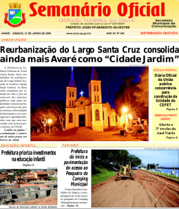 Reurbanização do Largo Santa Cruz consolida ainda mais Avaré