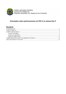 Orientações sobre peticionamento em PDF-A no sistema Pje